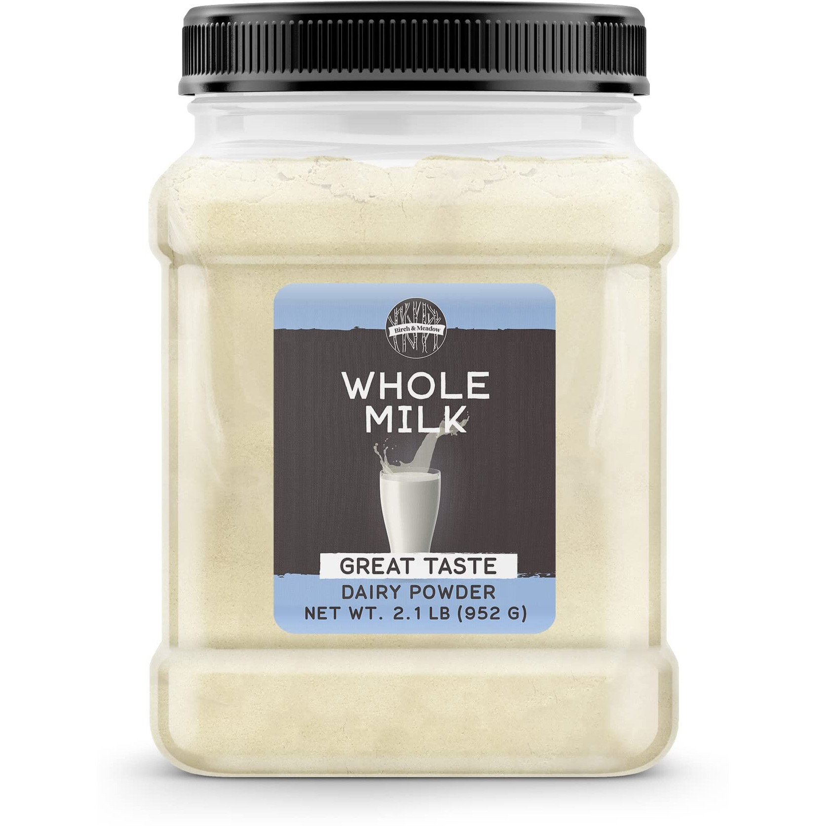 Birch & Meadow 2.1 Lb Of Whole Milk Powder, Light Sweet Taste, Food Storage
