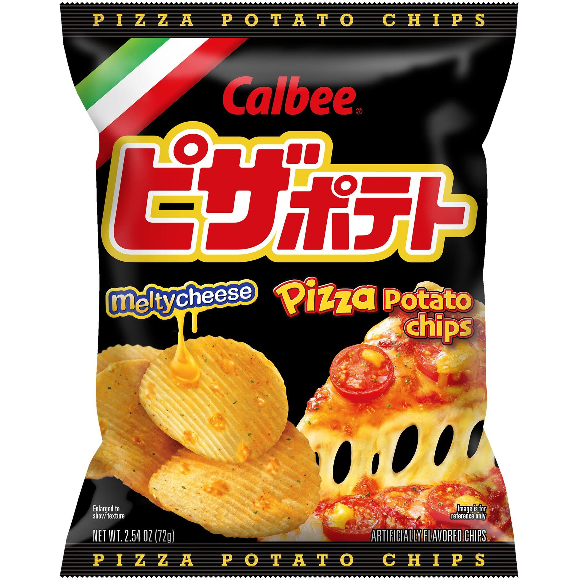 Calbee Potato Chips (Pizza Potato, 2.54 Oz) | Taste The Tradition Of Japanese Snacks | Enjoy These Irresistible & Deliciously Crunchy Japanese Chips (12 Pack)