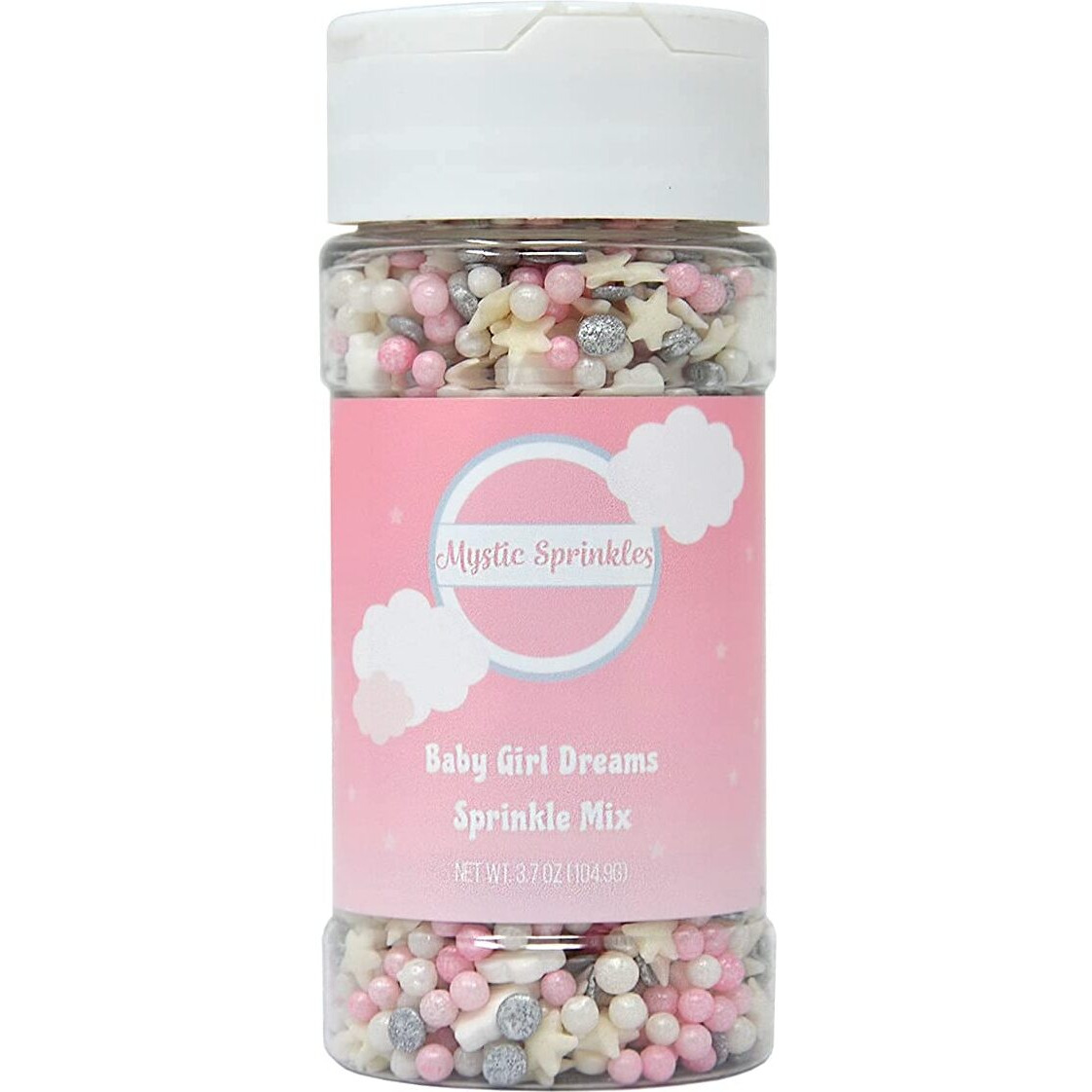 Mystic Sprinkles Baby Shower Sprinkle Mixes (Baby Girl Dreams Sprinkle Mix 3.7Oz)