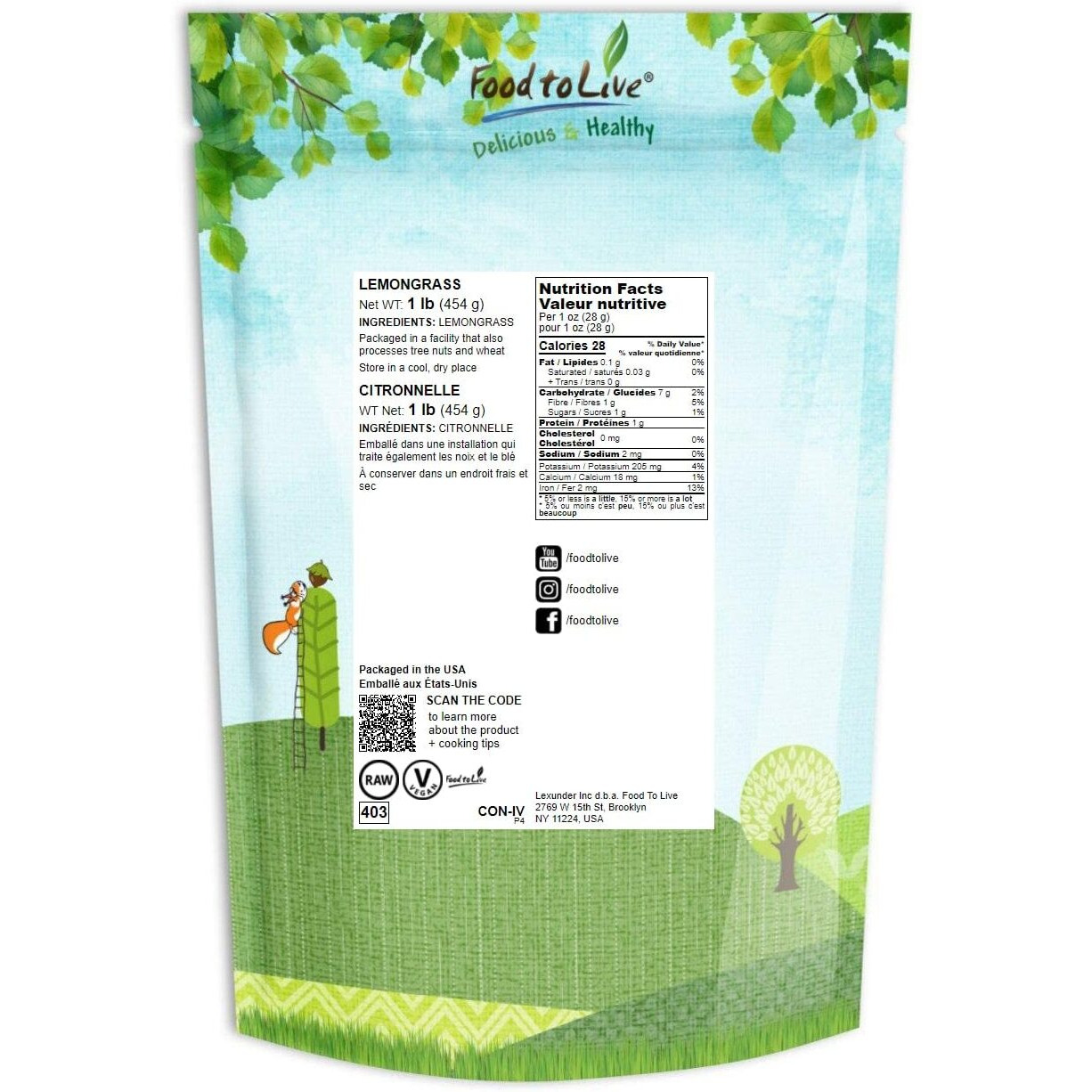 Food To Live Dried Lemongrass Leaves - Cut Lemon Grass Herb, Vegan, Bulk. Lemony Flavor And Aroma. Rich In Vitamin C. Essential Ingredient For Thai, Indian, Indonesian Dishes. Perfect For Herbal Tea