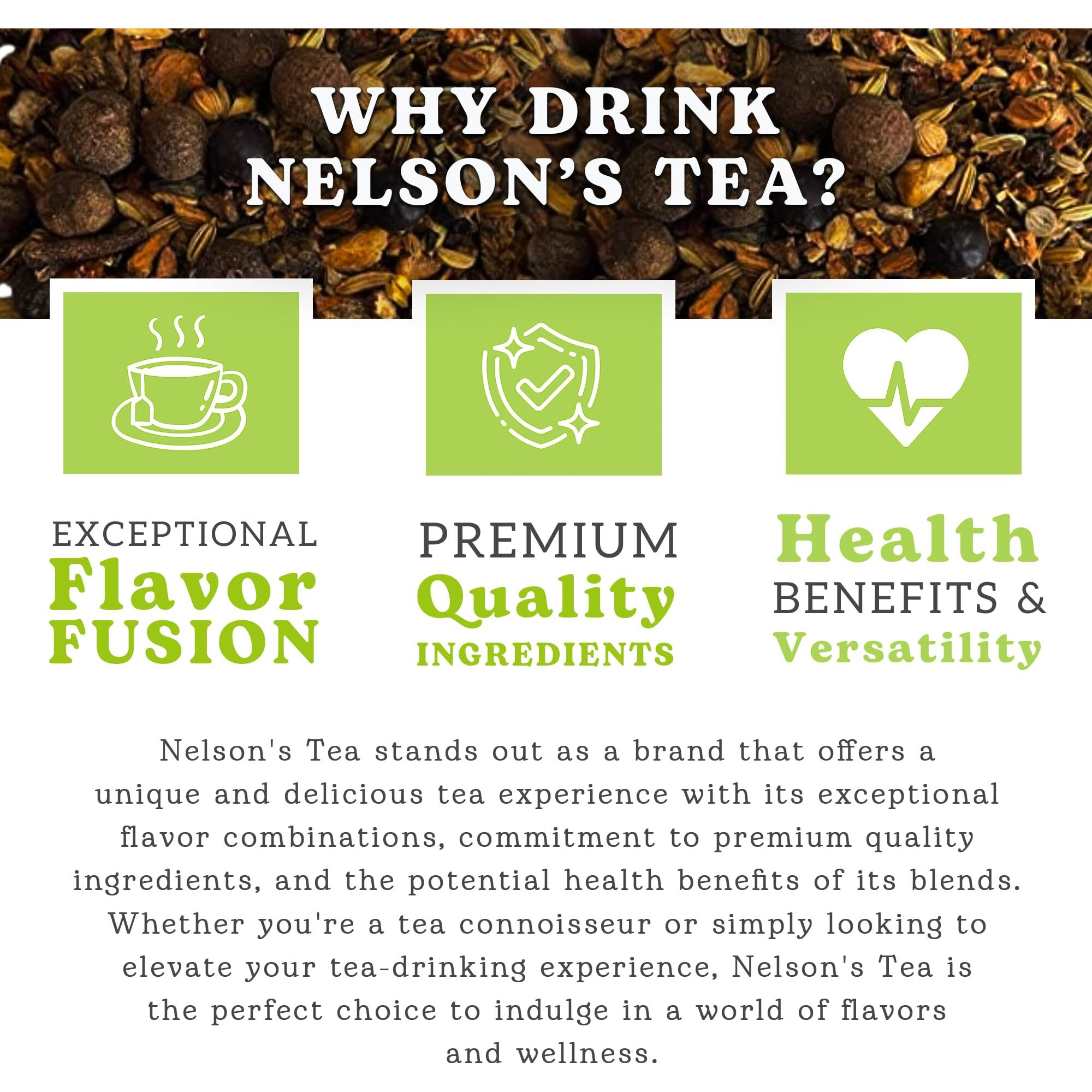 Nelson's Tea A&J's Root Beer - Organic Sarsaparilla Root Herbal Loose Leaf Tea - A Harmonious Blend Of Flavorful Ingredients Like Sarsaparilla, Burdock Root, Birch Bark, And More (Sample)