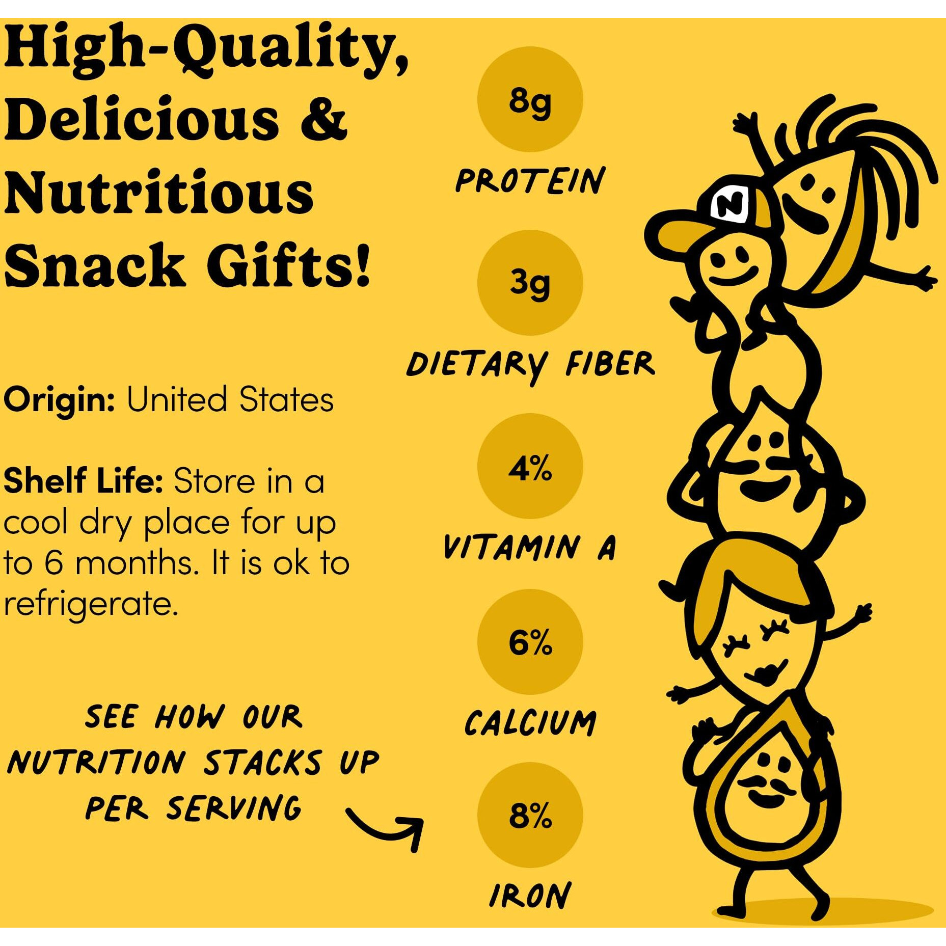 Nuts.Com Mixed Nut Sampler - Variety Snack Box For Fall, Halloween, Thanksgiving, Christmas, And Holiday Gifts - 1.25Lb Gift Package Includes Pistachios, Peanuts, Hickory Smoked Almonds, Roasted And Salted Cashews