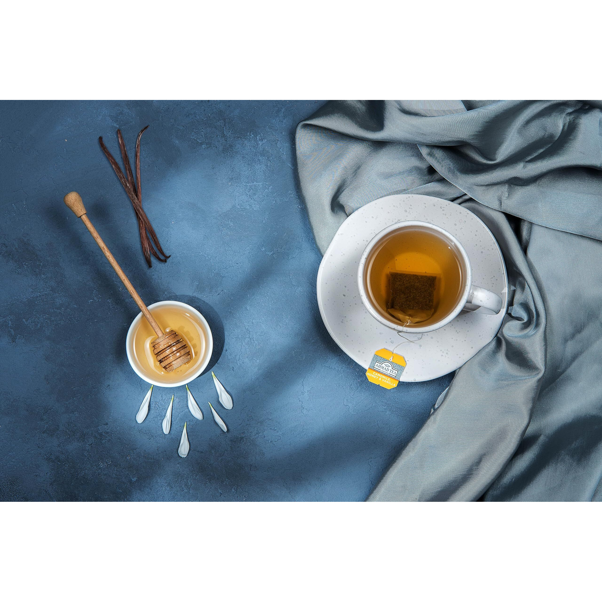 Ahmad Tea Herbal Tea, Camomile, Honey, & Vanilla Teabags, 20 Ct (Pack Of 6) - Decaffeinated & Sugar-Free