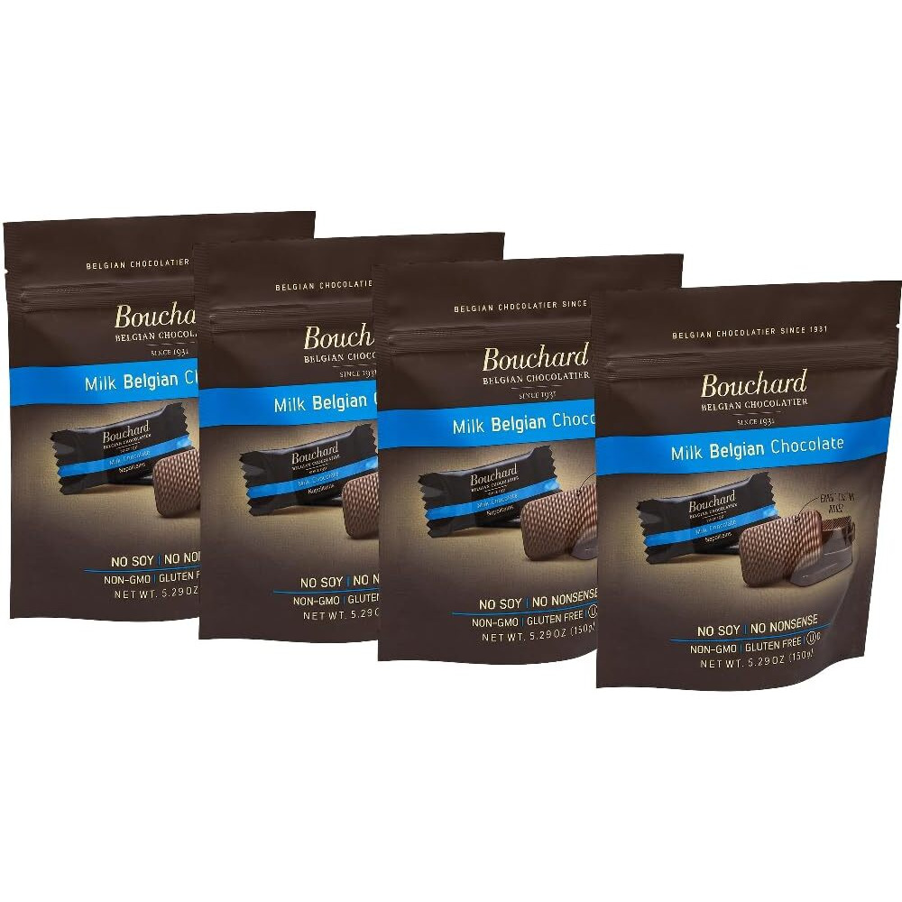 Bouchard Belgian Milk Chocolate (5.29 Oz / 150G) (Pack Of 4)
