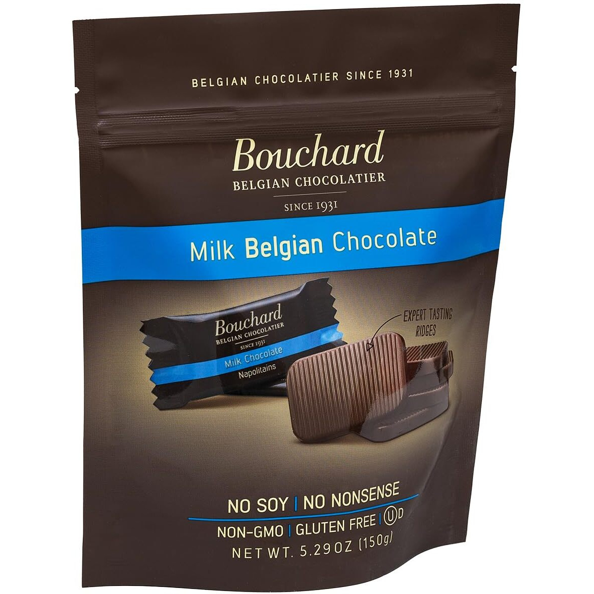 Bouchard Belgian Milk Chocolate (5.29 Oz / 150G) (Pack Of 4)