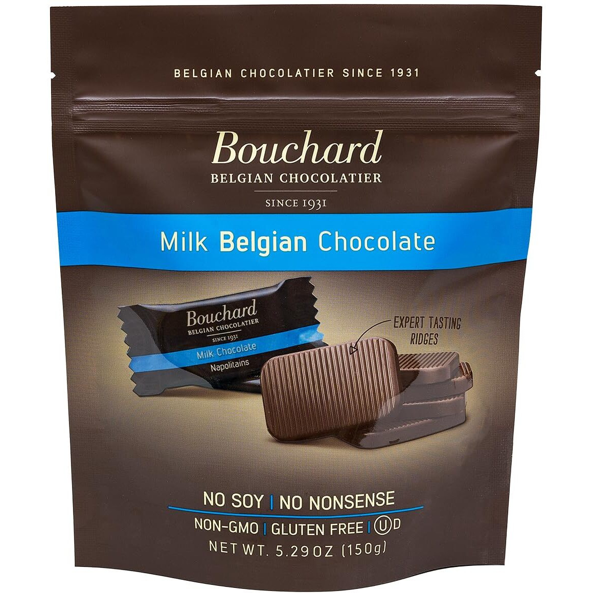 Bouchard Belgian Milk Chocolate (5.29 Oz / 150G) (Pack Of 4)