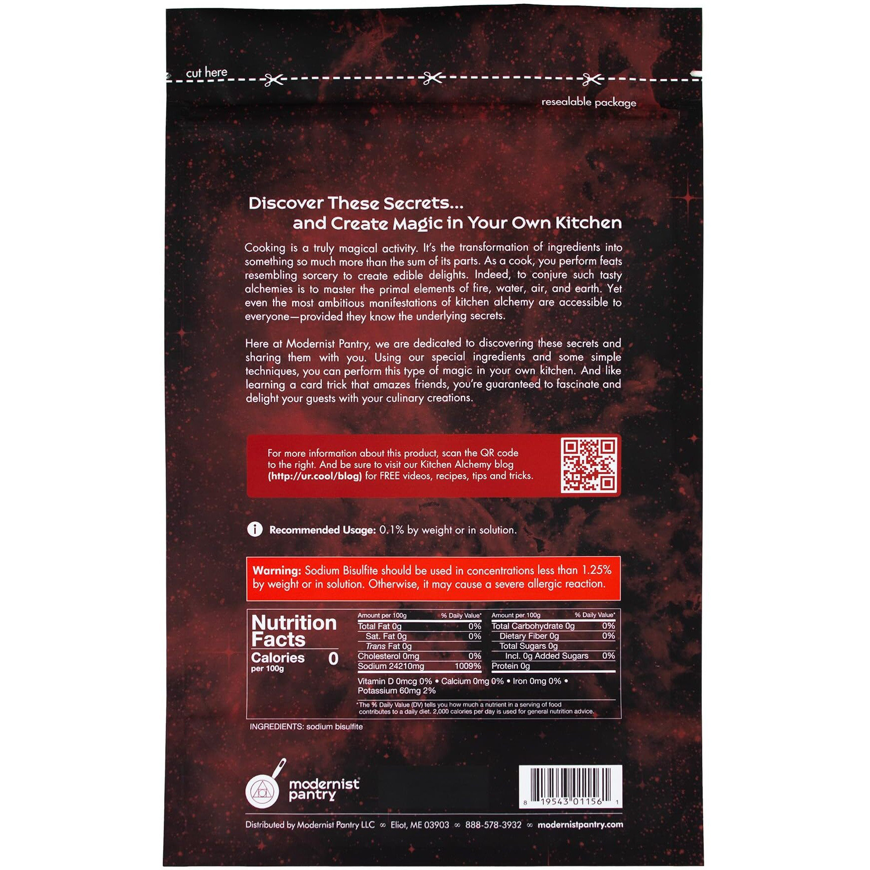 Sodium Bisulfite  Non-Gmo Gluten-Free Vegan Ou Kosher Certified - 400G/14Oz