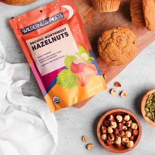 Wilderness Poets, Organic, Pacific Northwest-Grown Hazelnuts - Raw, Whole Nuts With Skins, No Shells. Bulk Size (80 Ounce - 5 Pound)