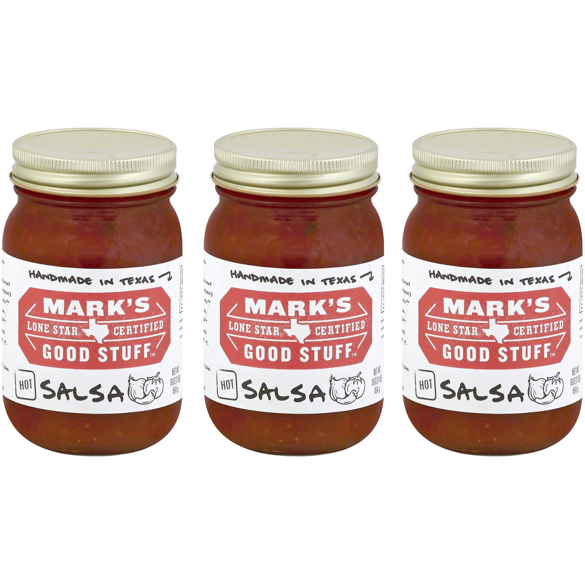 Mark's Lone Star Certified Good Stuff Salsa 16Oz Jar (Pack Of 3) (Choose Flavor Below) (Original - Hot)