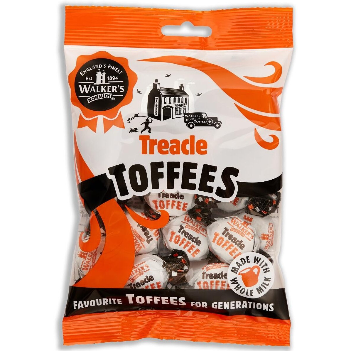 Walkers' Nonsuch Treacle Toffee | With Condensed Milk & Black Treacle | Imported From The Uk | Traditional British Candy For Any Occasion | English Sweets Bars | 5.29 Oz (Pack Of 3)