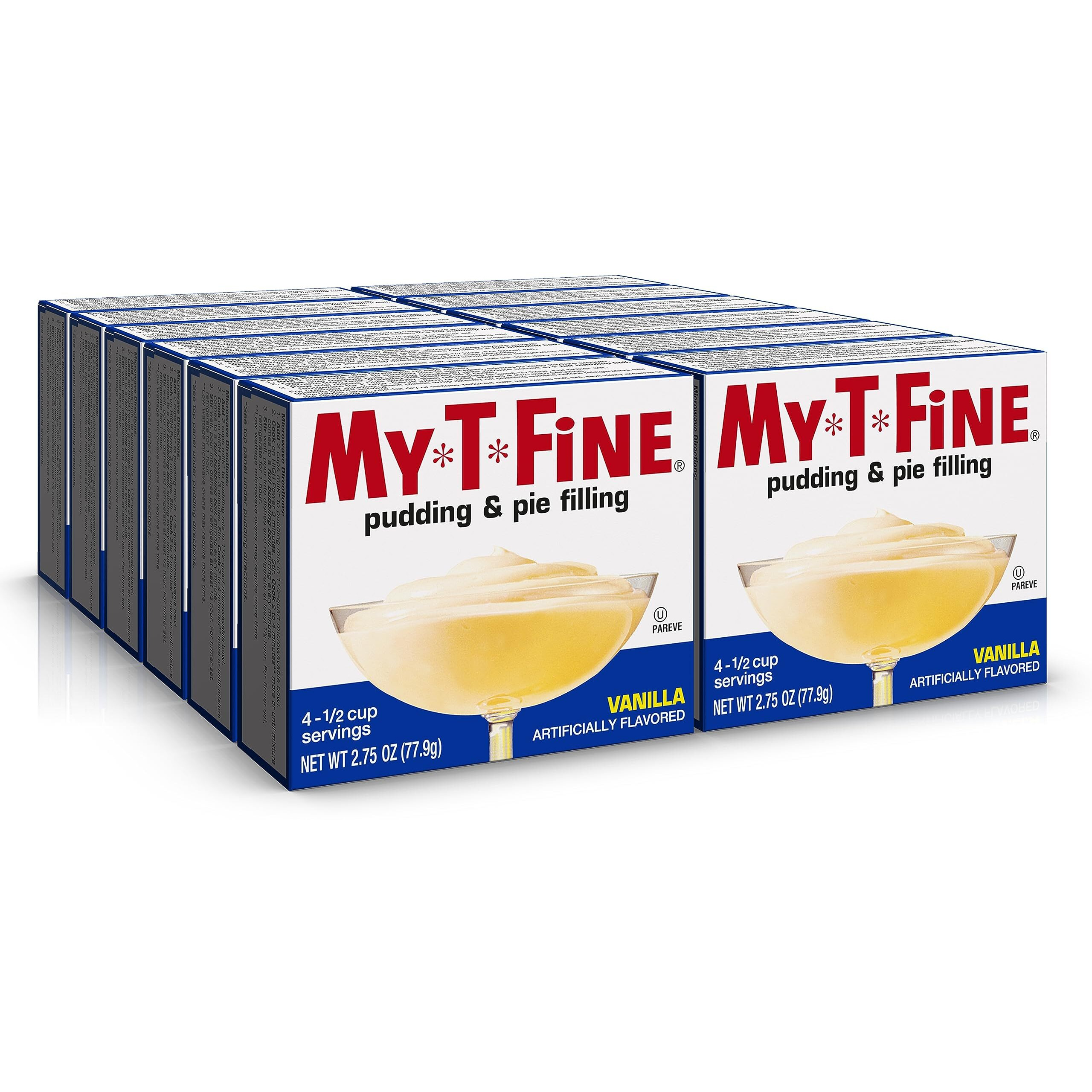 My-T-Fine Pudding Dessert Mix, Vanilla, Fat Free, 2.75 Oz, Pack Of 12