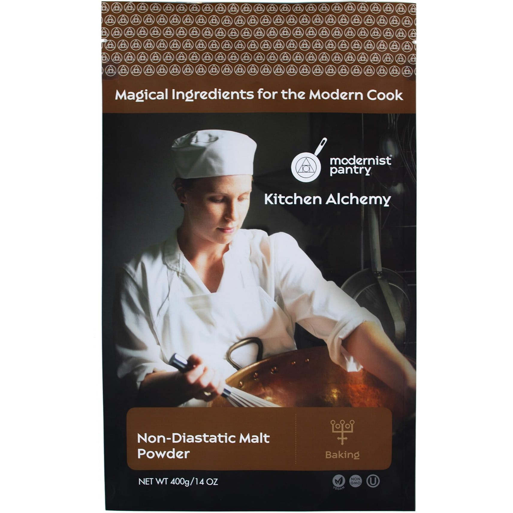 Non-Diastatic Barley Malt Powder  Non-Gmo Vegan Ou Kosher Certified - 400G/14Oz