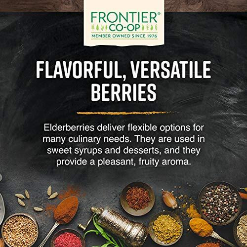 Frontier Co-Op Dried Elderberries, 8Oz Bag, European Whole, Kosher, Non-Gmo | Elderberry Dried Fruit For Immune Support, Powder, Tea, Syrup, Gummies