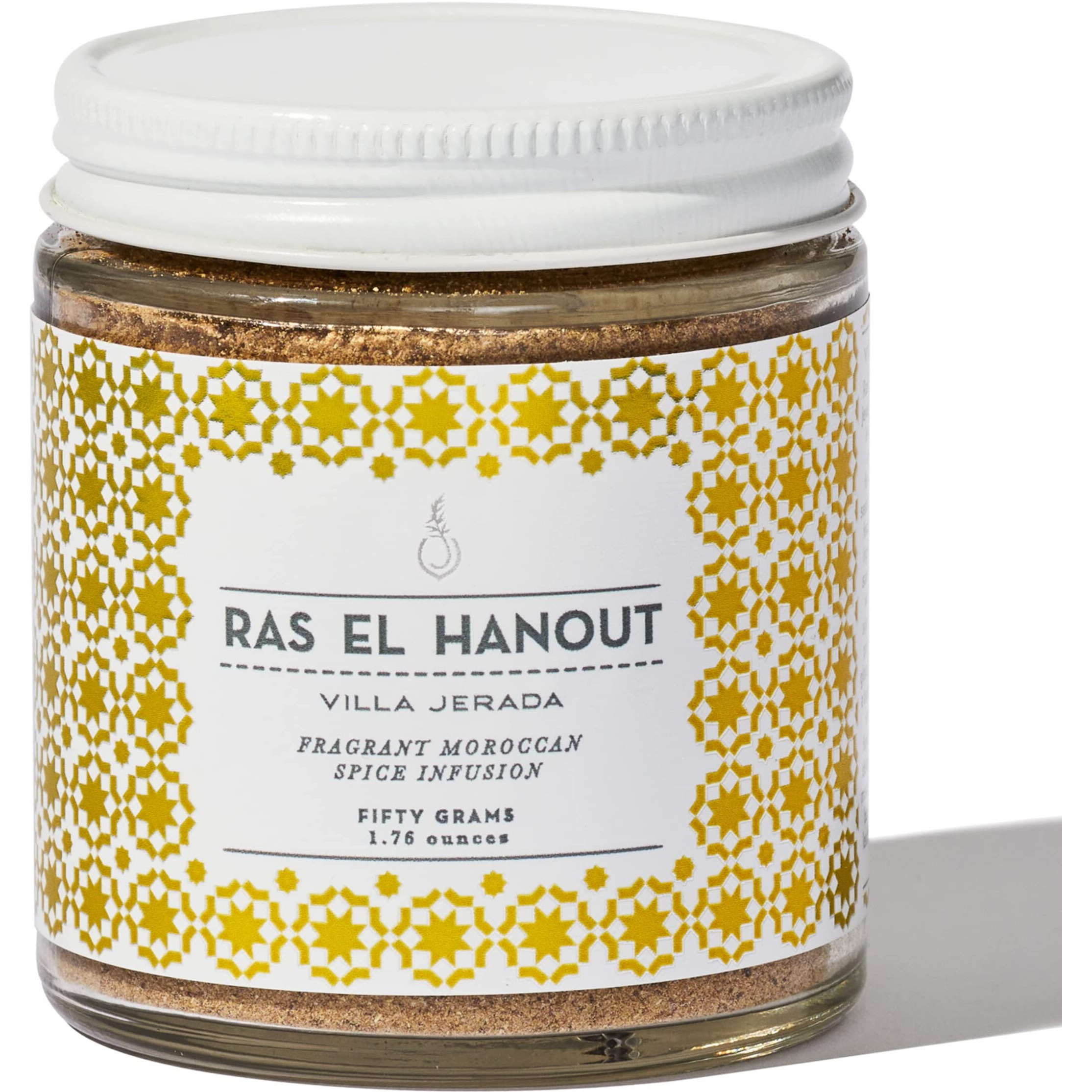 Villa Jerada, Ras El Hanout Premium Seasoning - Ancient Moroccan Spice (Rich, Colorful, Aromatic & Zesty), 1.76 Oz (Ras El Hanout - 1 Jar)