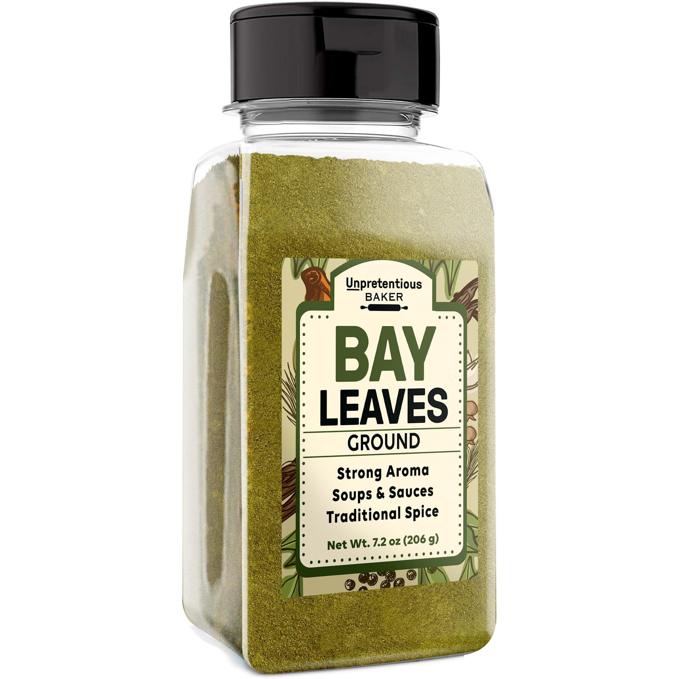 Unpretentious Ground Bay Leaves, 7.2 Oz, Savory & Traditional, Dry Rubs, Soups & Sauces