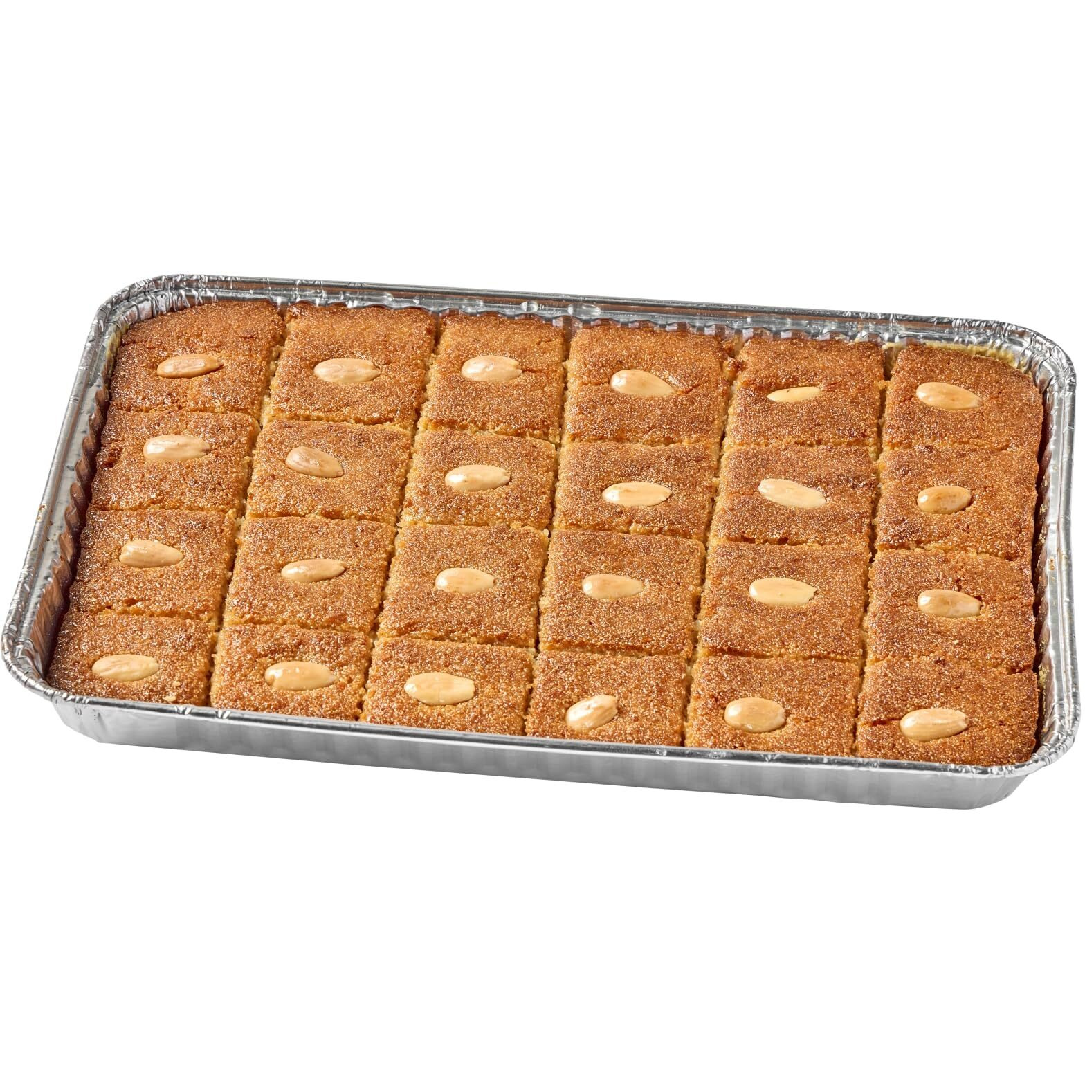 Almond Basbousa/Hareesa/Nammoura Semolina Cake