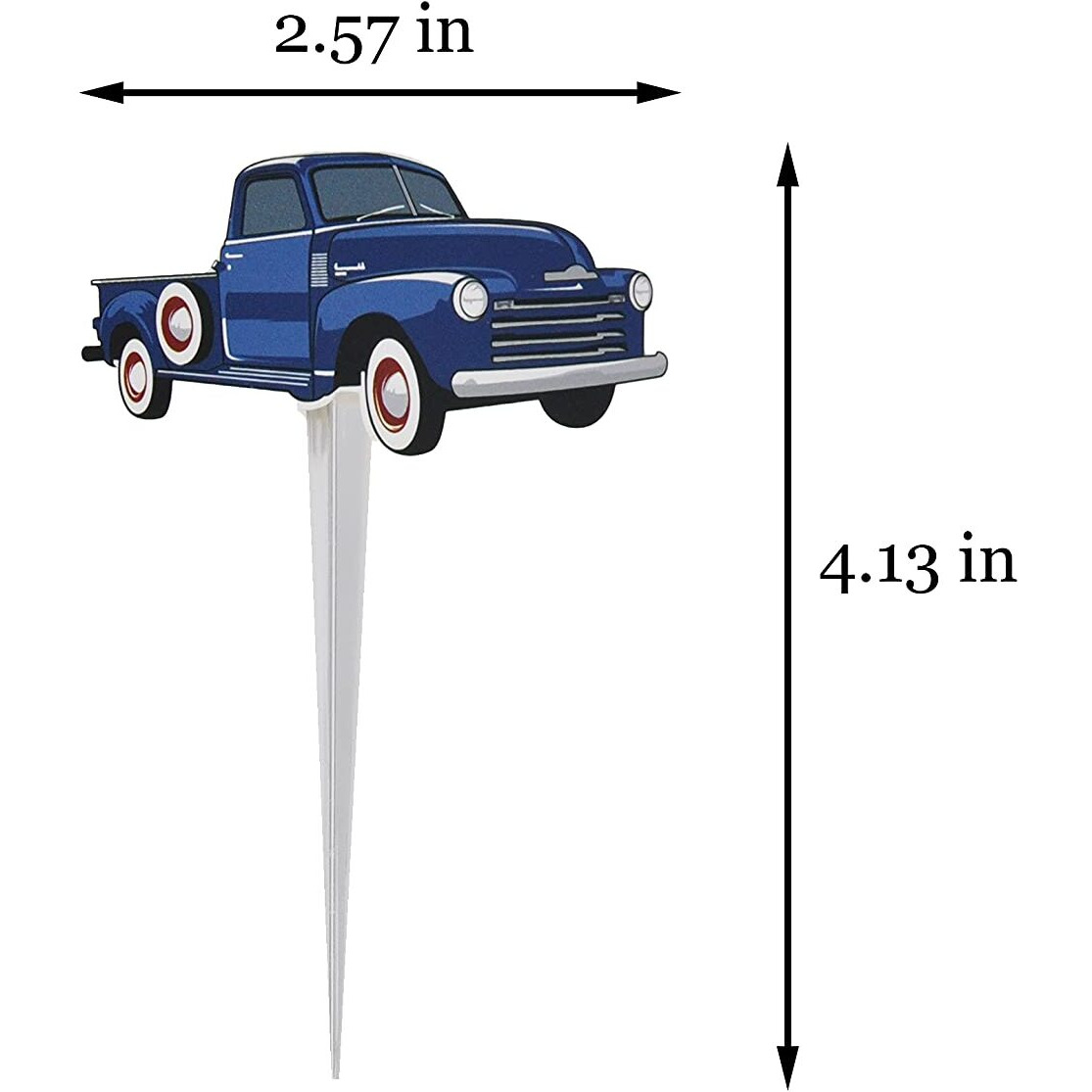 Blue Truck Cupcake Toppers - Baby Shower Blue Truck Decorations - Classic Truck Cupcake Decorations - Vintage Tuck Cupcake Decorations