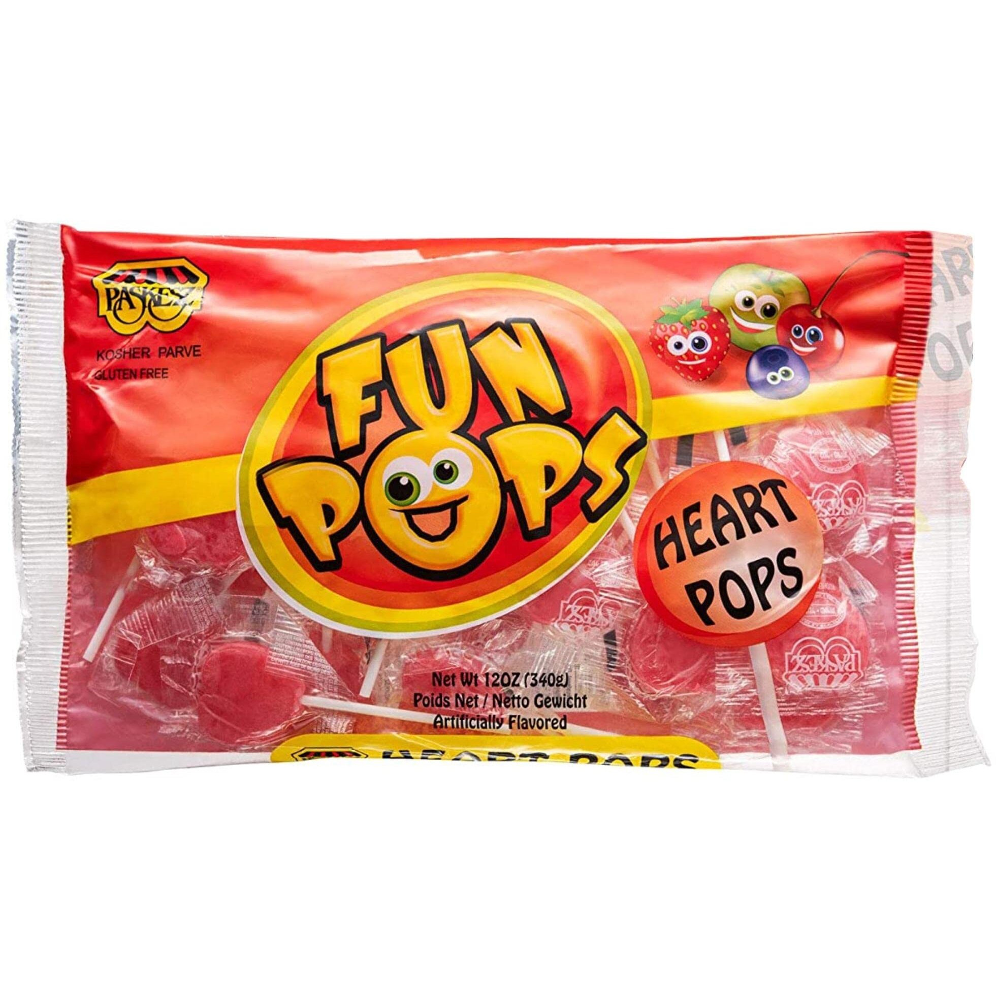 Heart Lollipops Valentines Day Candy - 28 Count - Heart Shaped Valentines Lollipops - Valentine Candy Individually Wrapped - Red Valentine Suckers - Strawberry Flavored Heart Suckers - 12 Ounce