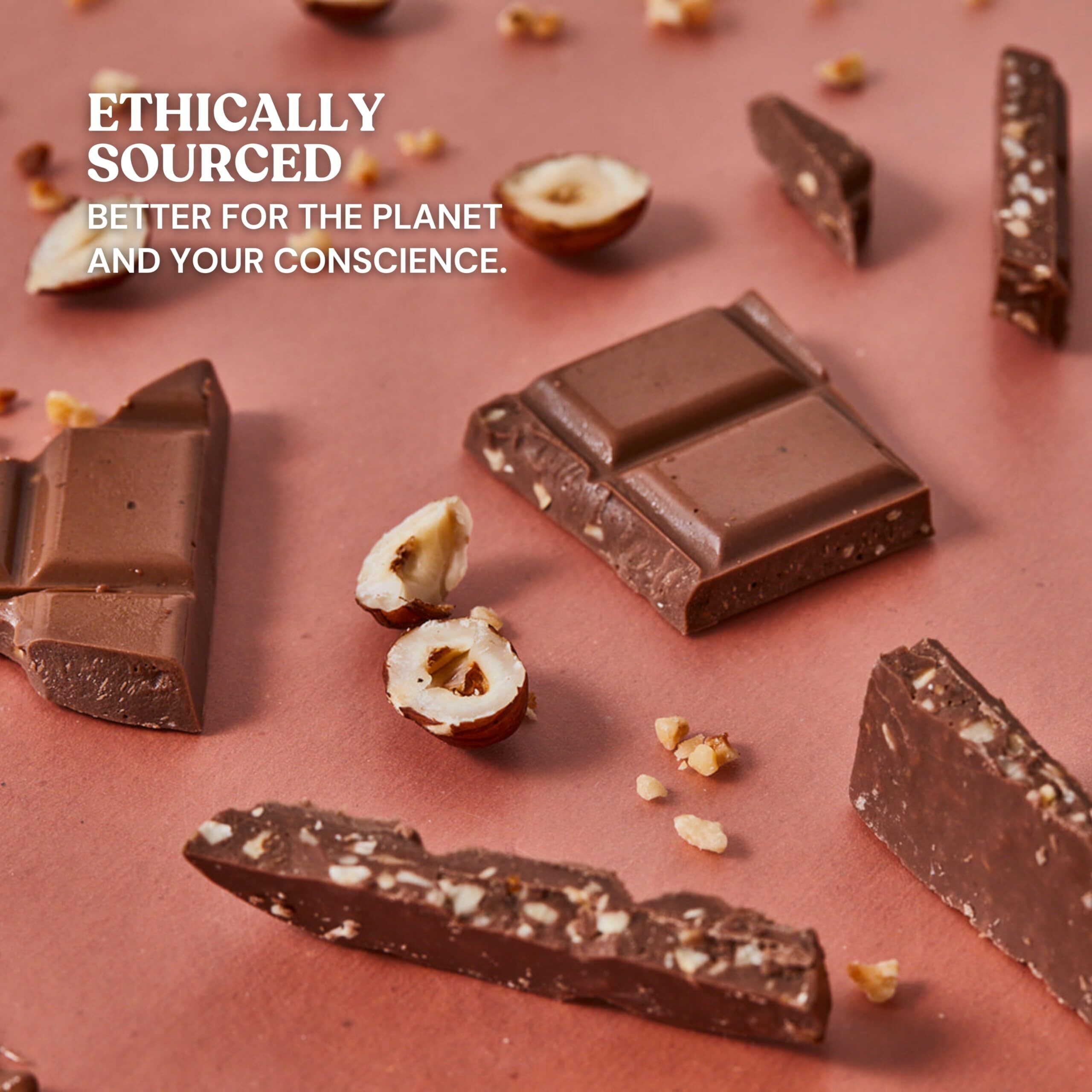 7Th Heaven Vegan Hazelnut Cream Oat Milk Chocolate Bar, Plant Based Dairy Free Chocolate With Hazelnut Cream Filling, Fair Trade Cocoa & Coconut Oil, Kosher Parve - 3.5Oz Full Size Candy Bars, 4Pk