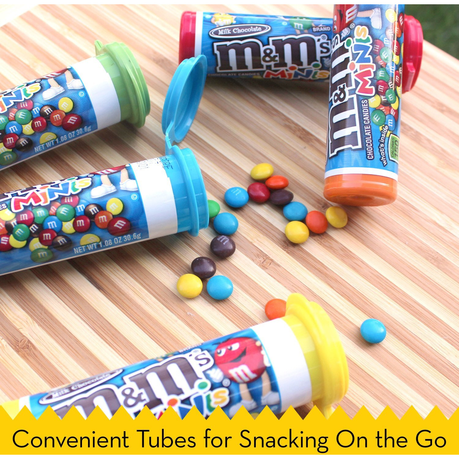 M&M's Milk Chocolate Minis Size Candy 1.08-Ounce Tube 24-Count