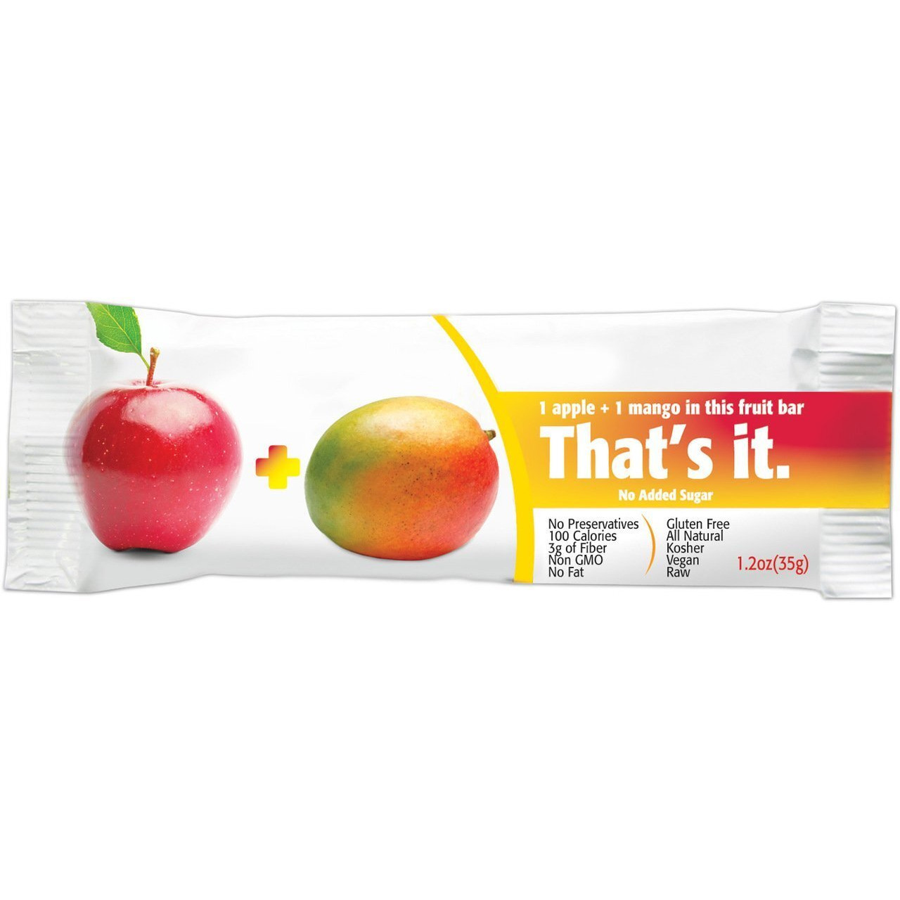 That's It Fruit Bars, Apple And Mango, Pack Of 24 (2 Cases)