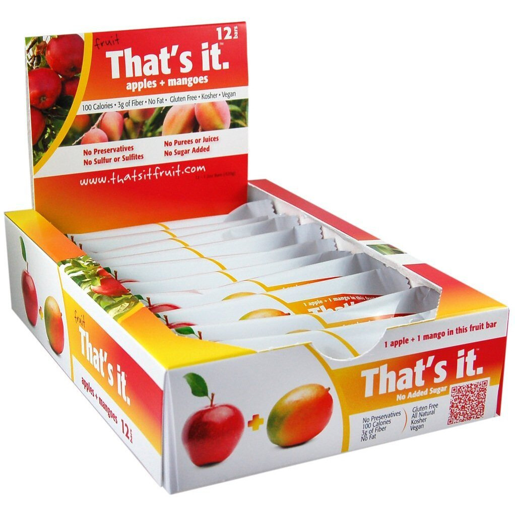 That's It Fruit Bars, Apple And Mango, Pack Of 24 (2 Cases)