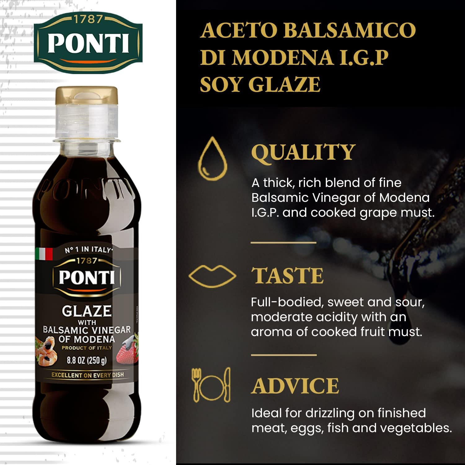 Ponti Glaze With Moscato Grape Must Balsamic