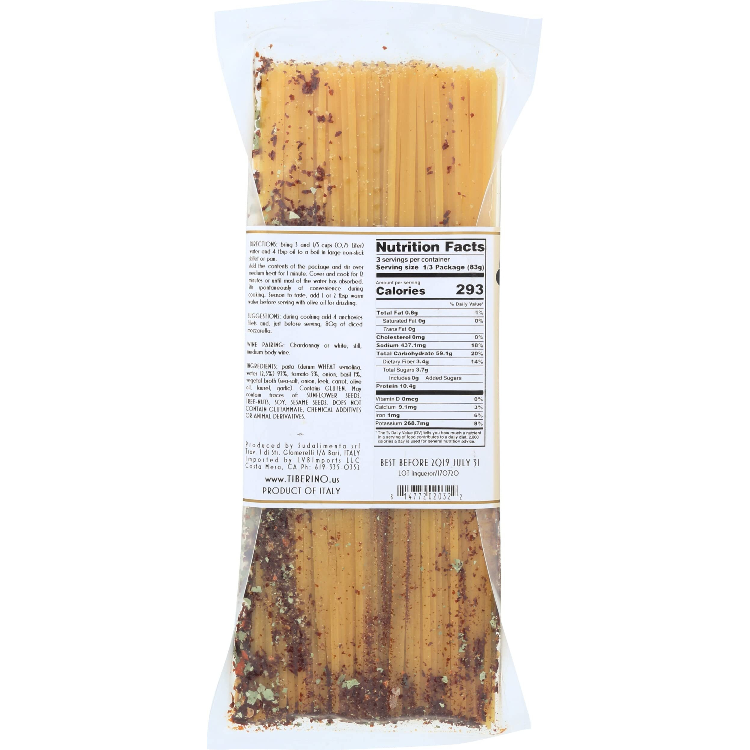 Tiberino Linguine Sorrento Tomato & Basil, 8.8 Oz