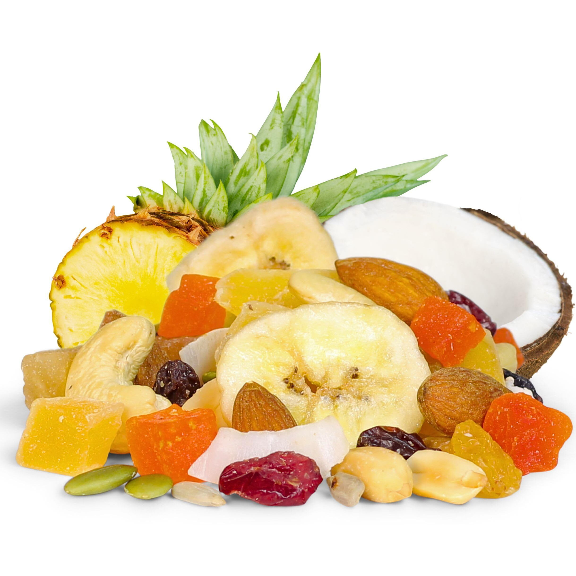 Tropical Mix Trail Mix By Its Delish, 2 Lbs Bulk Bag | High Energy Boost Fruit And Nut Healthy Snack Medley With Protein & Vitamins With Mixed Nuts & Dried Fruits Snack - Keto, Vegan, Kosher