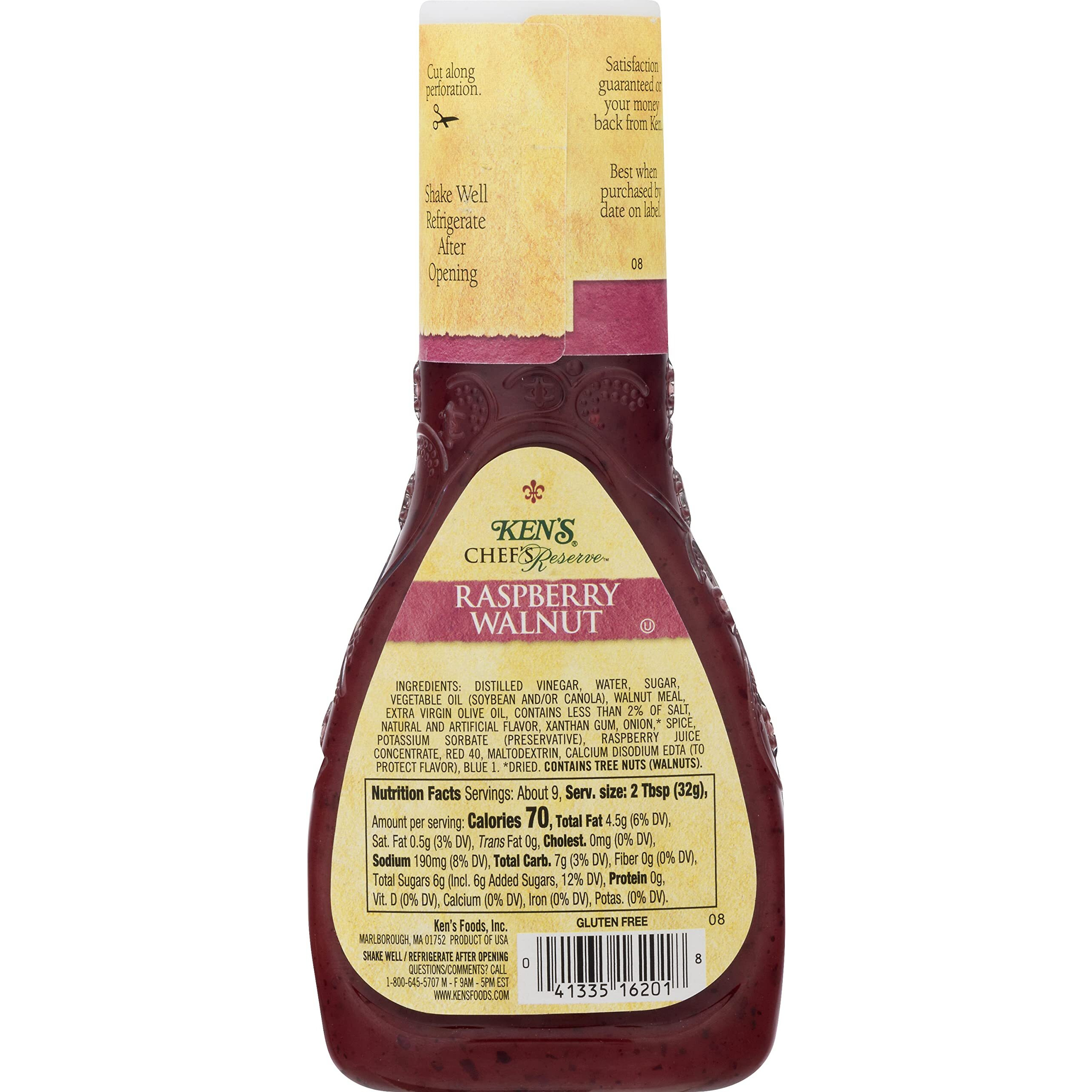 Ken's Steak House Chef's Reserve Raspberry Walnut, 9 Ounce (Pack Of 4)