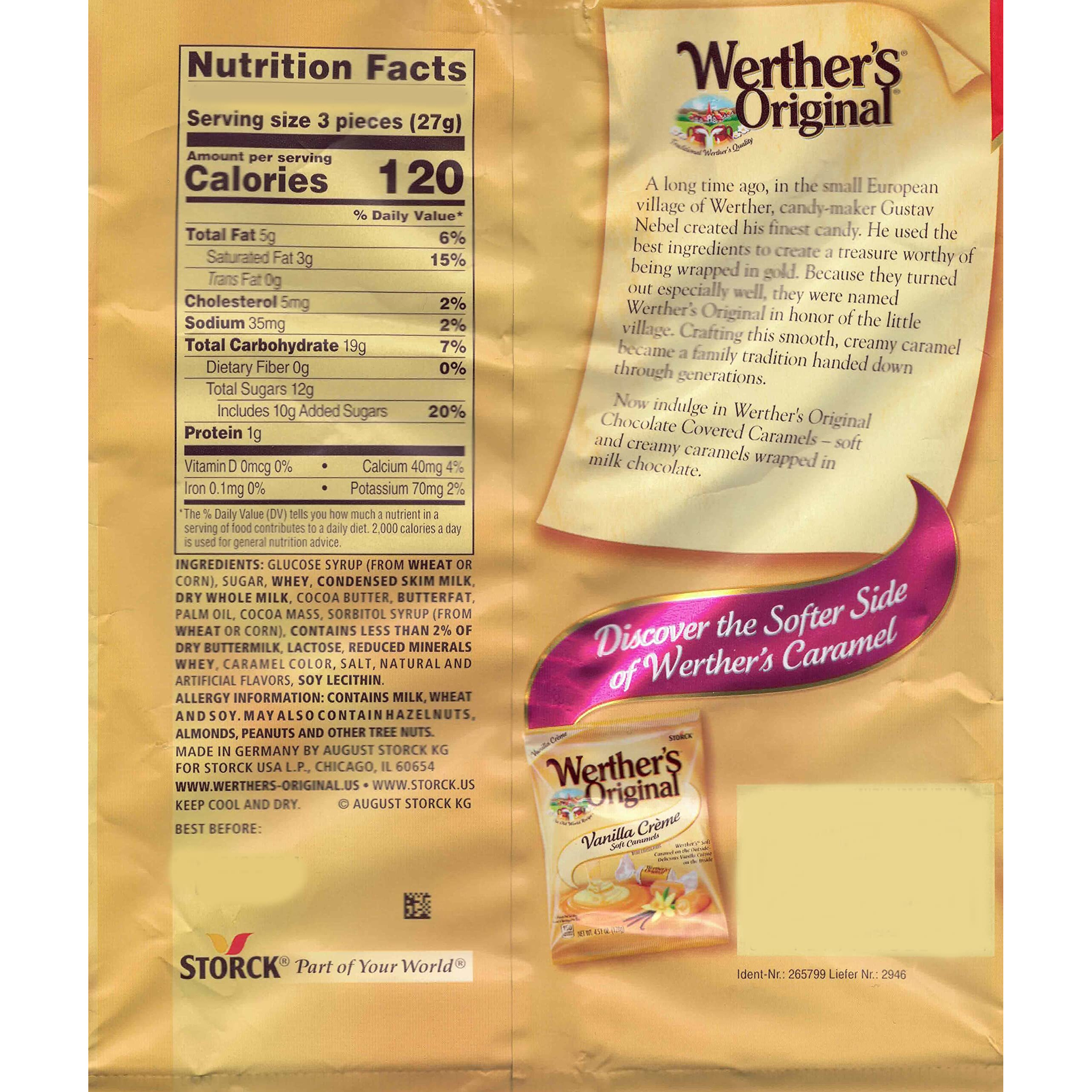 Bulk Werthers Original Hard Candy | Bulk Candy Individually Wrapped | Werthers Caramel Candy | 1 Lb Individual Flavor Bag | Includes Aromatik Mint Card (Chocolate Covered Caramel)