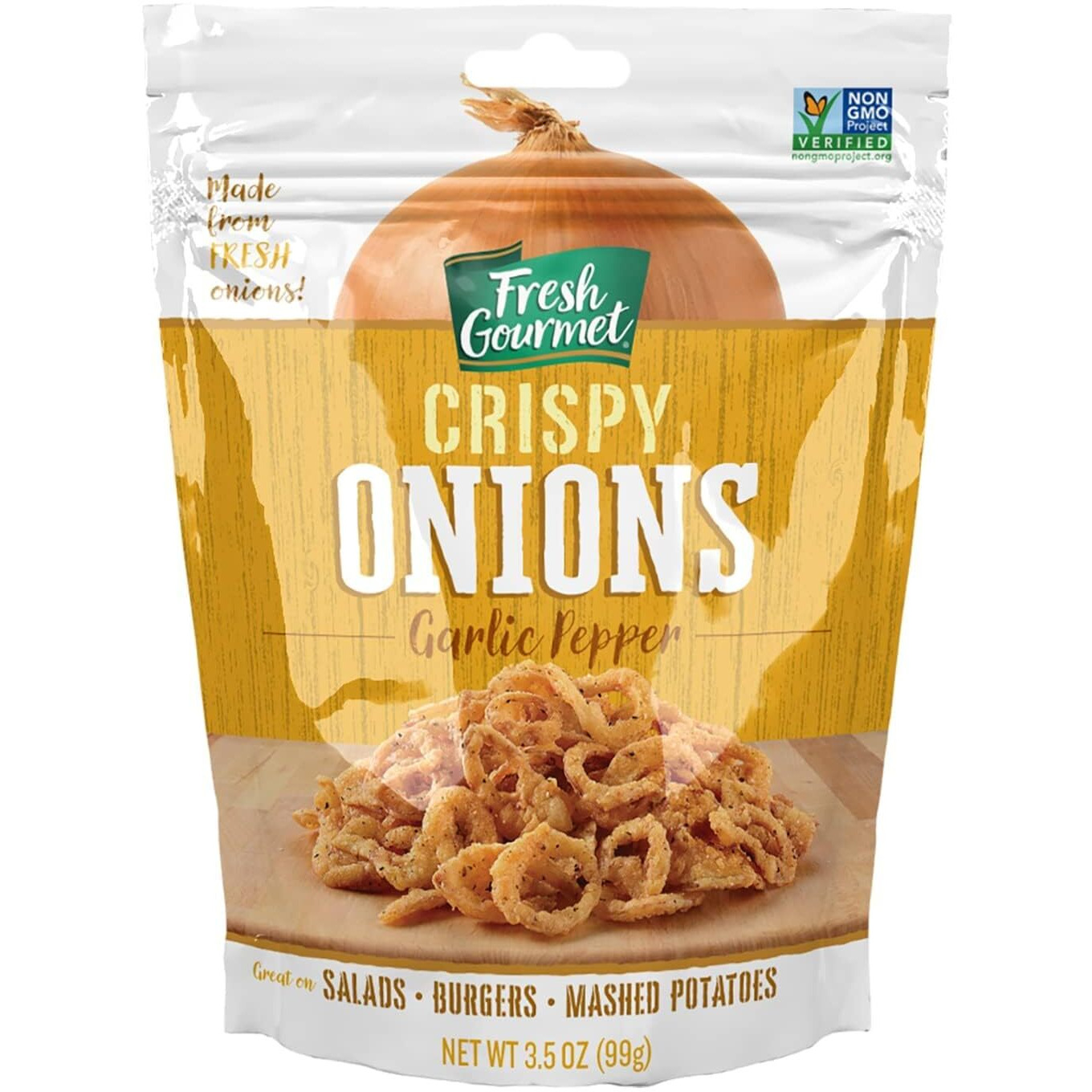 Fresh Gourmet Variety Pack - Includes Pickle-Flavored Crispy Dillies, Garlic Pepper Crispy Onions, And Crispy Red Peppers, 3.5 Oz Each - Perfect For Salads, Burgers, And Toppings (3-Pack) Variety Pack