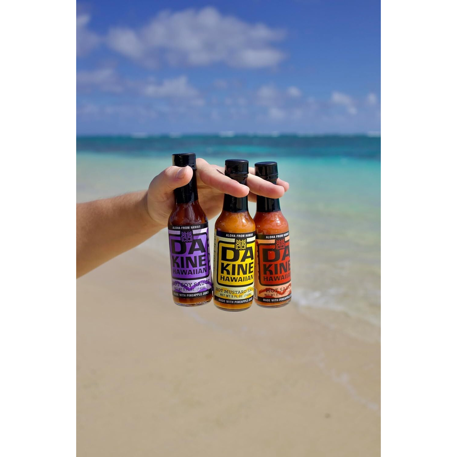 Da Kine Hawaiian Hot Mustard Sauce - Made With Pineapple Juice For Meat Tenderizing, Ideal For Dipping And Dressing - Gluten-Free, Good For Vegan, 5 Fl. Oz. (Hot Mustard 1-Pack)