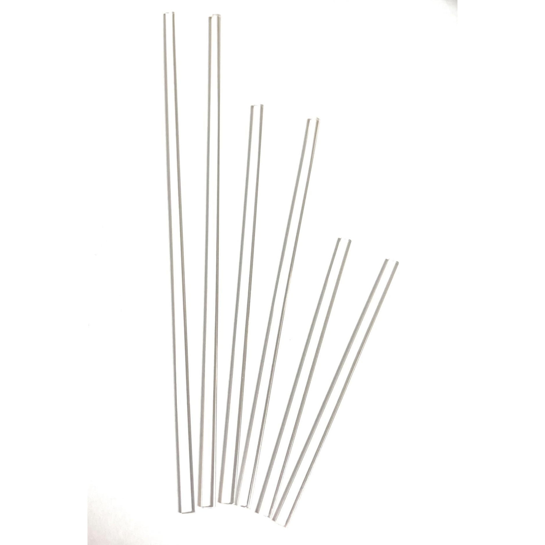 50Pcs 6"&quotX 4Mm Flat Clear Sticks For Cake Toppers Cake Pops Or Lollipops - Acrylic Plexiglass Sticks Transparent Clear, Strong And Not Bendy With Length Of 4,6 Or 8 (50, 6In)