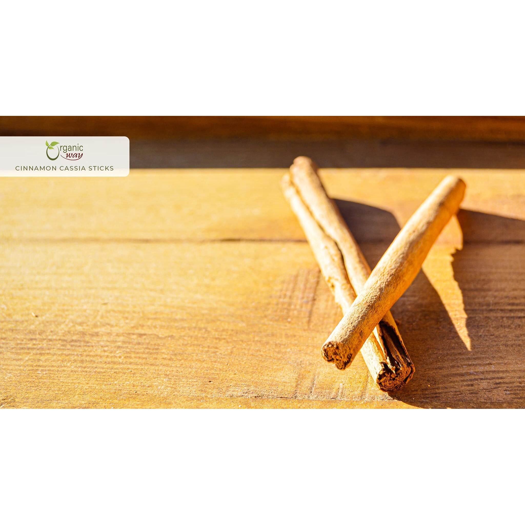 Organic Way Premium Cinnamon Cassia Sticks (Cinnamomum Cassia) - Adds Flavour & Aroma | Organic & Kosher Certified | Vegan | Raw, Non Gmo & Gluten Free | Usda Certified | Origin - India (1/4Lbs / 4Oz)