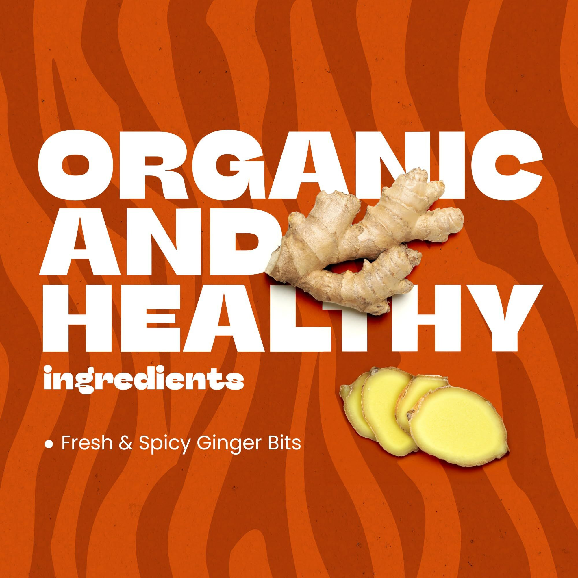 Tiger Organics, Ginger Herbal Tea - 100 Biodegradable Teabags | Natural Immunity Booster & Healthy Digestion | Your Breakfast Guardian Tea | Usda Organic Certified