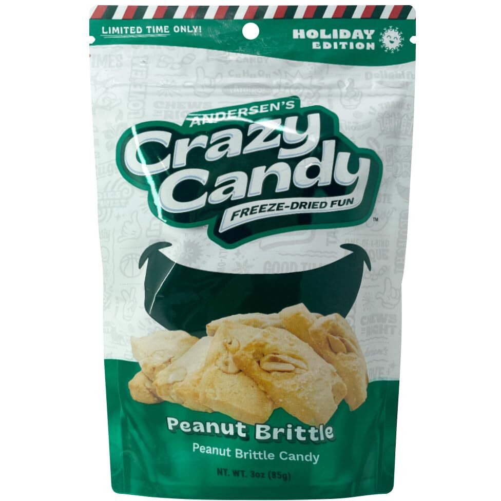 Andersen's Crazy Candy Freeze Dried Candy - Freeze Dried Peanut Brittle, 3 Ounces