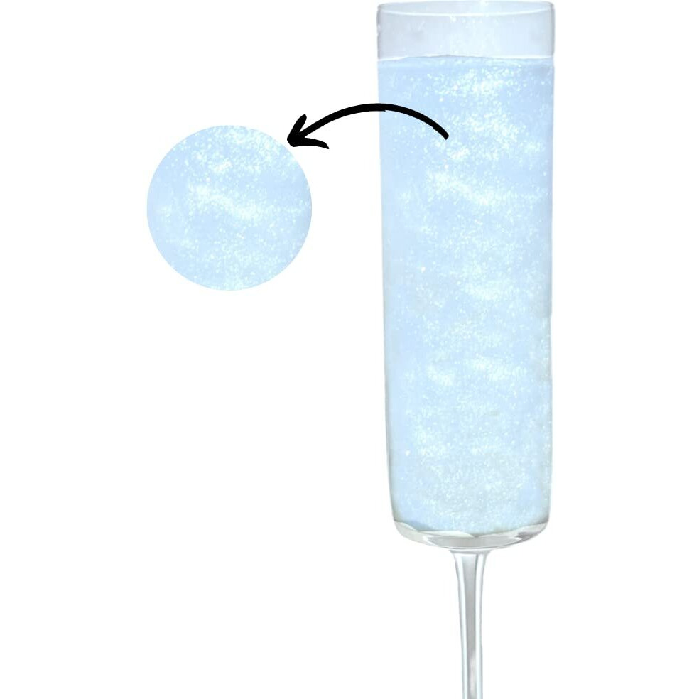 Sip And Shimmer Edible Glitter For Drinks - Drink Glitter For Cocktails, Wine, Champagne, Beverages - Food-Grade Cocktail Glitter Made In Usa - Kosher, Nut-Free, Gluten-Free - Clear Drink Glitter