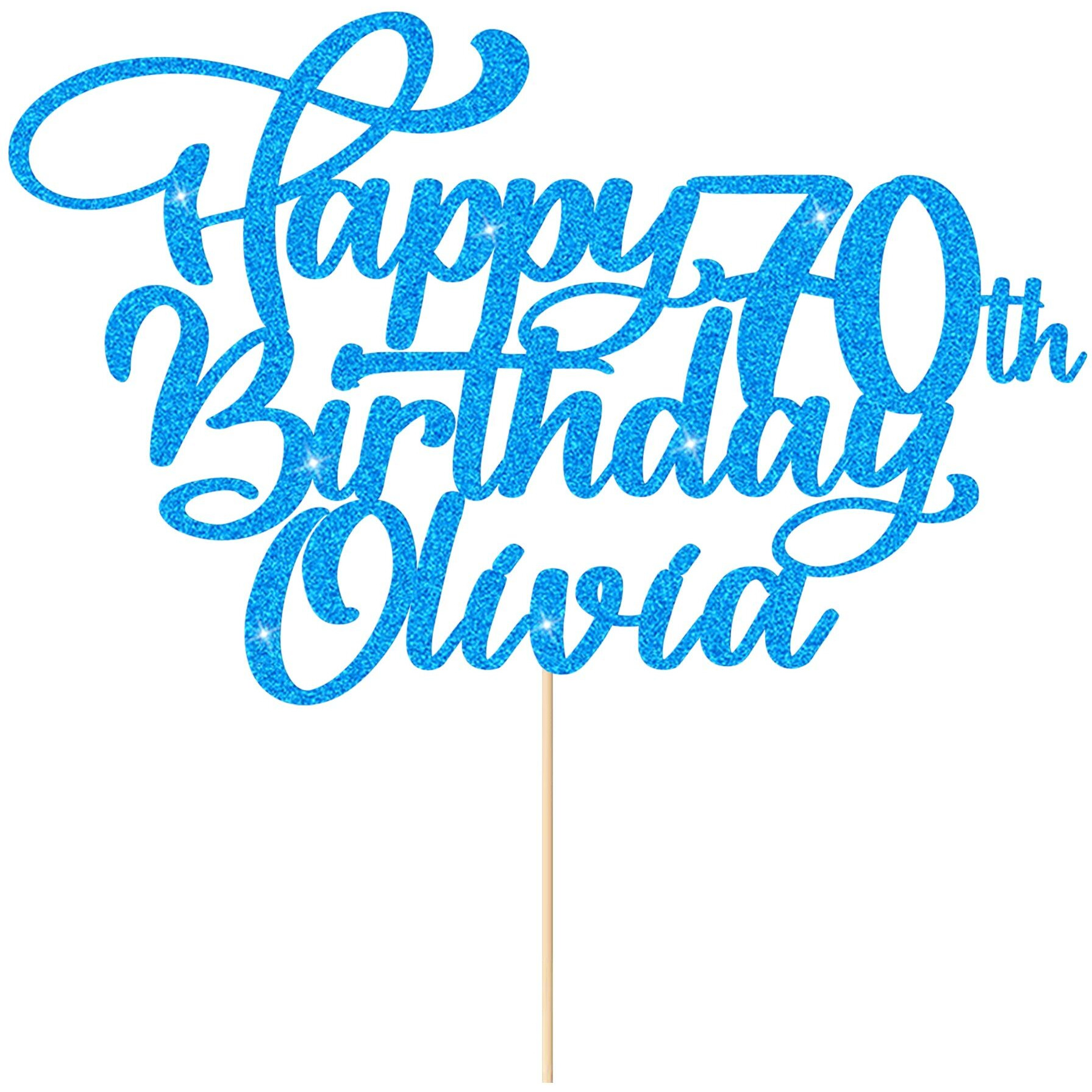 Cake Topper Customized Cake Topper Personalized Happy Birthday Cake Toppe Birthday Cake Decoration Any Name Age 1St 10Th 16Th 18Th 20Th 21St 30Th 40Th 50Th 60Th 70Th 80Th