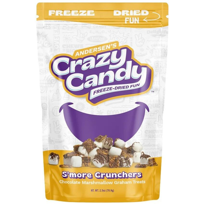 Andersen's Crazy Candy Freeze Dried Candy - Freeze Dried S'More Crunchers, 2.5 Ounces