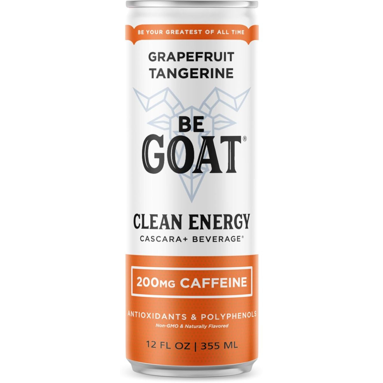 Begoat Grapefruit Tangerine Clean Energy Drink | 200 Mg Caffeine, Non Gmo, 6 Ingredients, 35 Calories, Antioxidants, Vegan, Gluten-Free 12 Fl Oz (Pack Of 12)