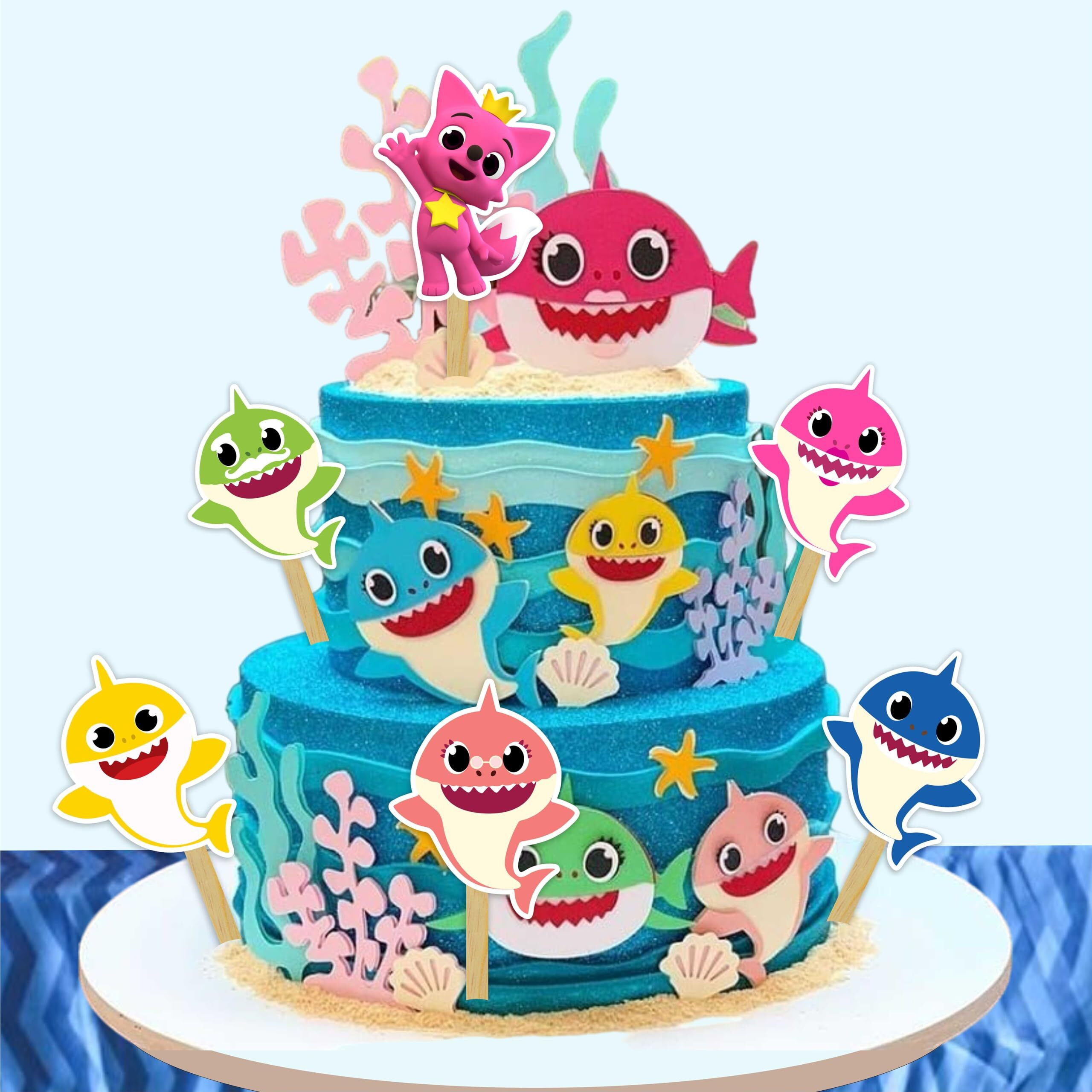 Seyal Bby Shark Cupcake Topper