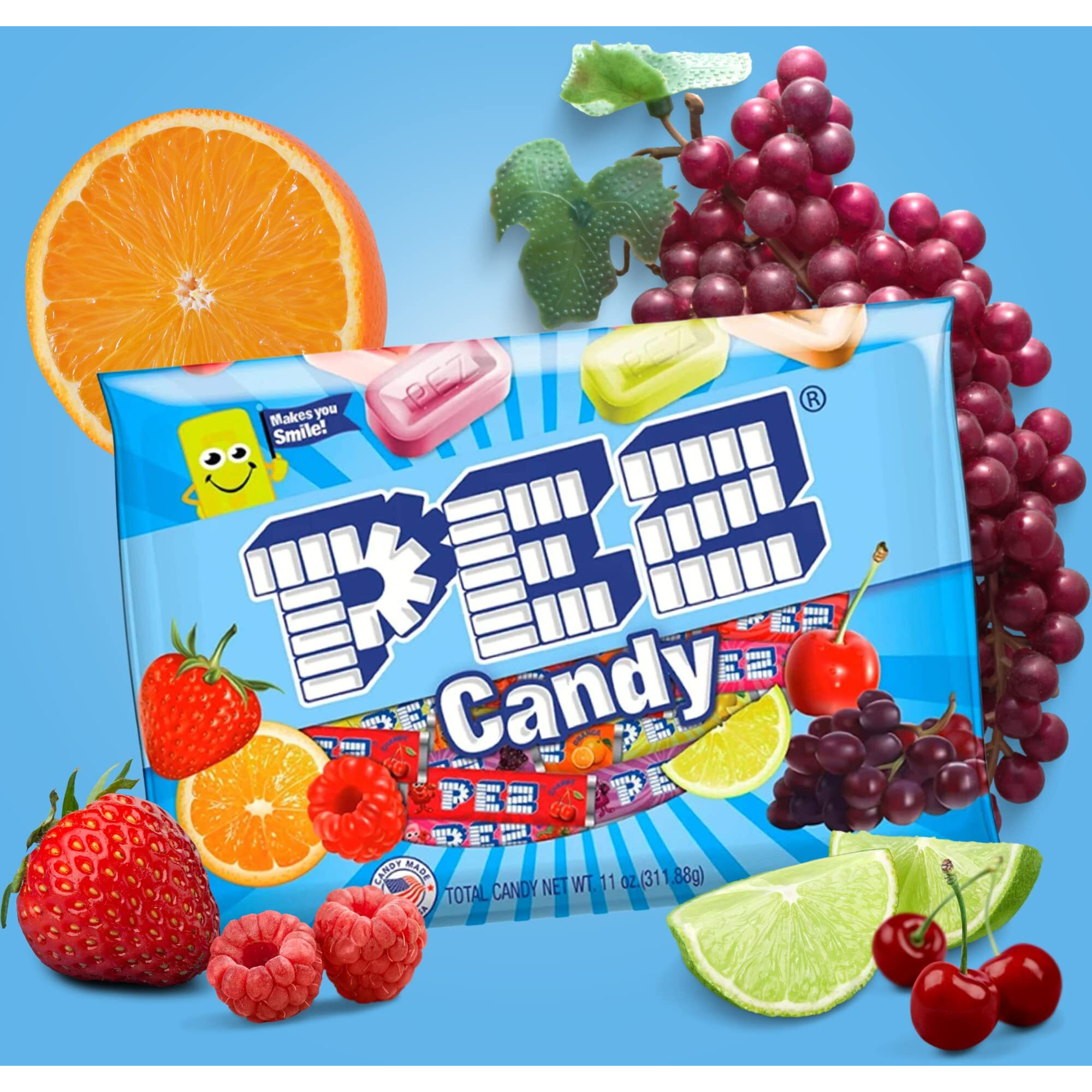 Pez Candy Refill Rolls For Dispenser, Bulk Individually Wrapped Treats, Assorted Fruit Flavored Classic Candies, Pack Of 2, 11 Ounces