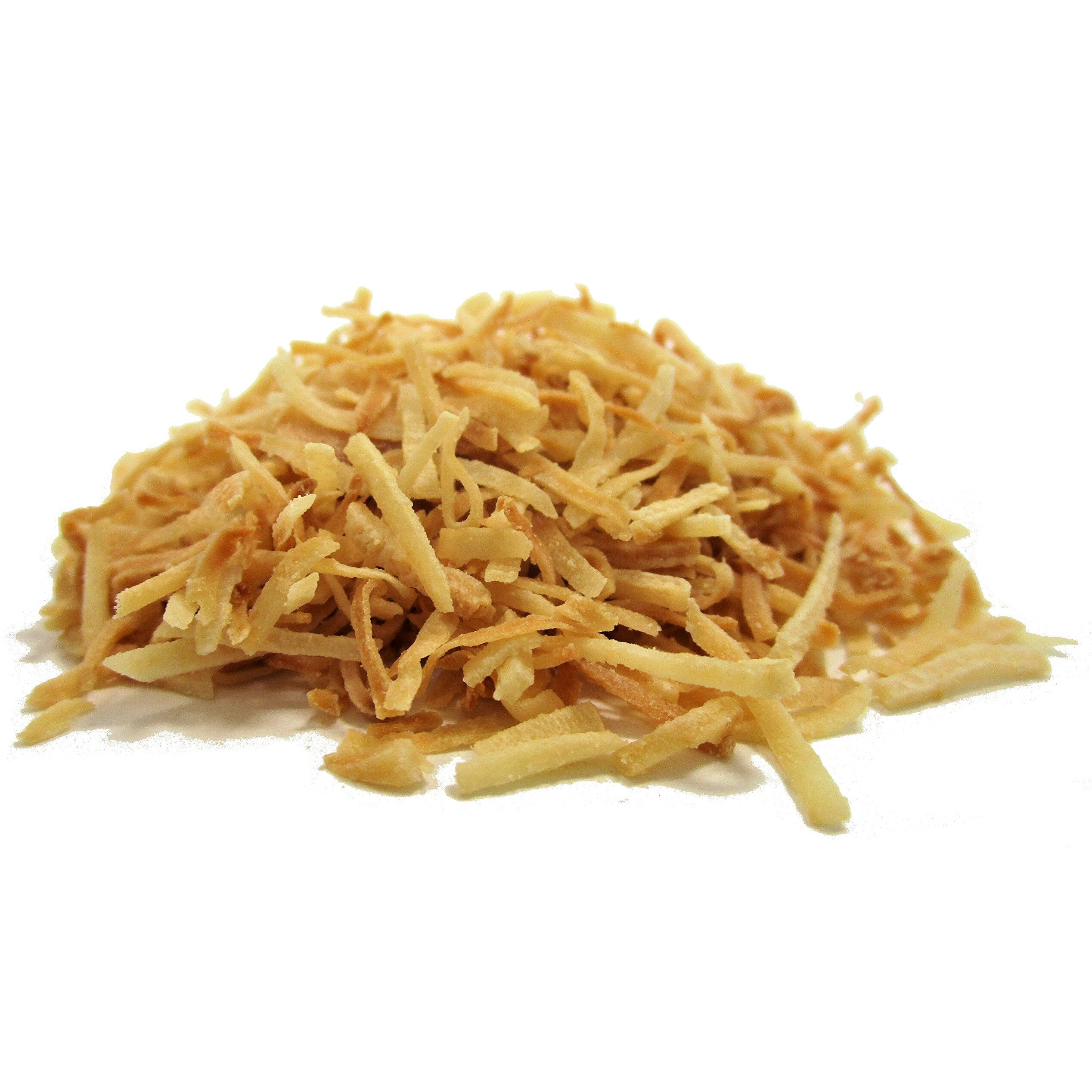 Gourmet Toasted Unsweetened Coconut Fancy Shred Flakes By It's Delish - 1 Lbs Bulk Bag - Snacks Favorite Food Crunch - Roasted Shredded Coconut For Snacking, Baking, Decorating