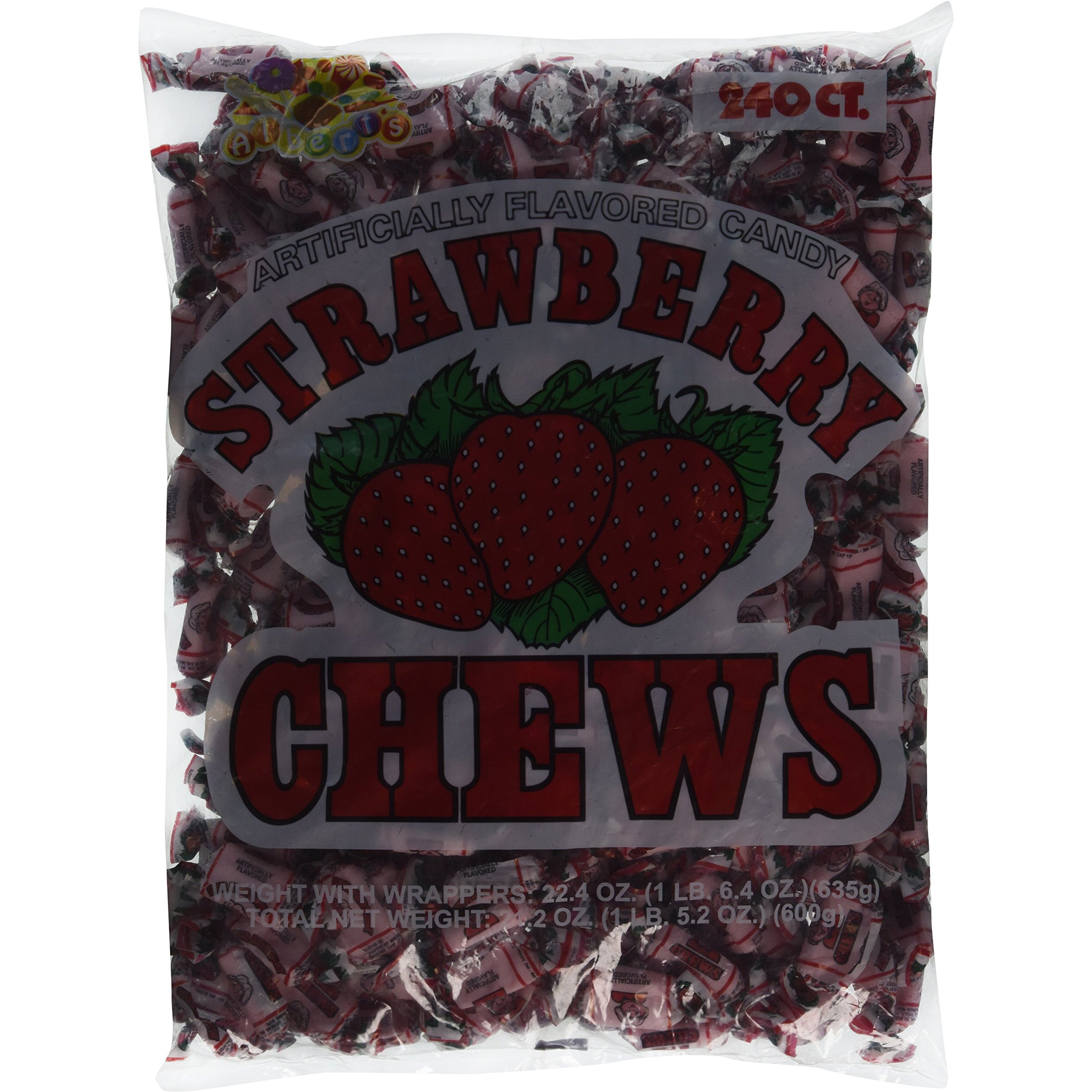 Albert's Fruit Chews - Strawberry Flavor 150 Pounds (240 Candies)