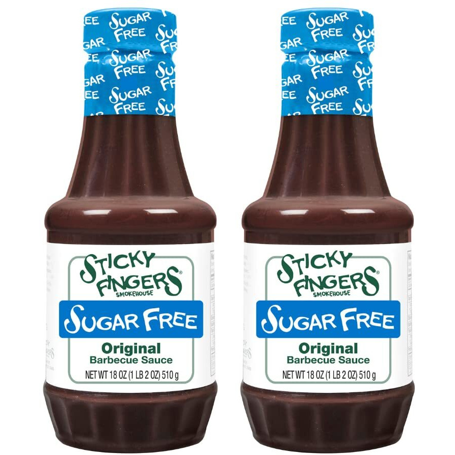 Sticky Fingers Sugar Free Barbecue Sauce, Original 18 Ounce, (Pack Of 2)
