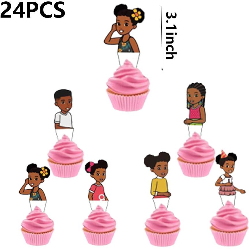 25Pack Gracies Corner Cake Toppers Cupcake Toppers,Gracies Birthday Party Decoration Cake Decorations For Gracies Party Supplies