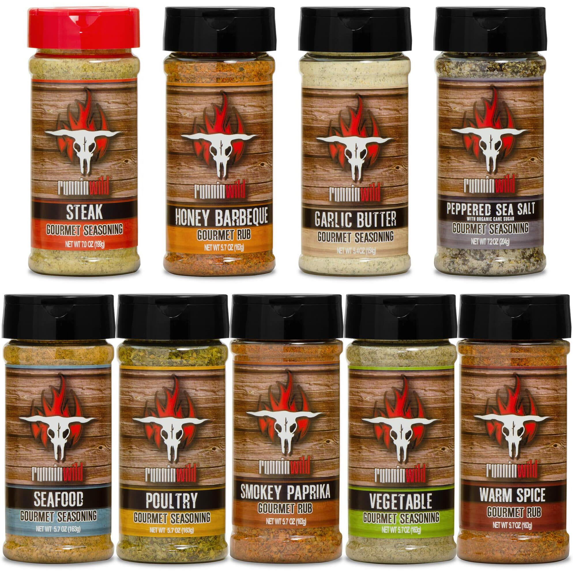 Full Classic Seasoning Kit For Every Meal | Made In The Usa Using Natural Flavors And No Fillers | Premium Rubs And Spices For Meats And Veggies | Runnin Wild Foods