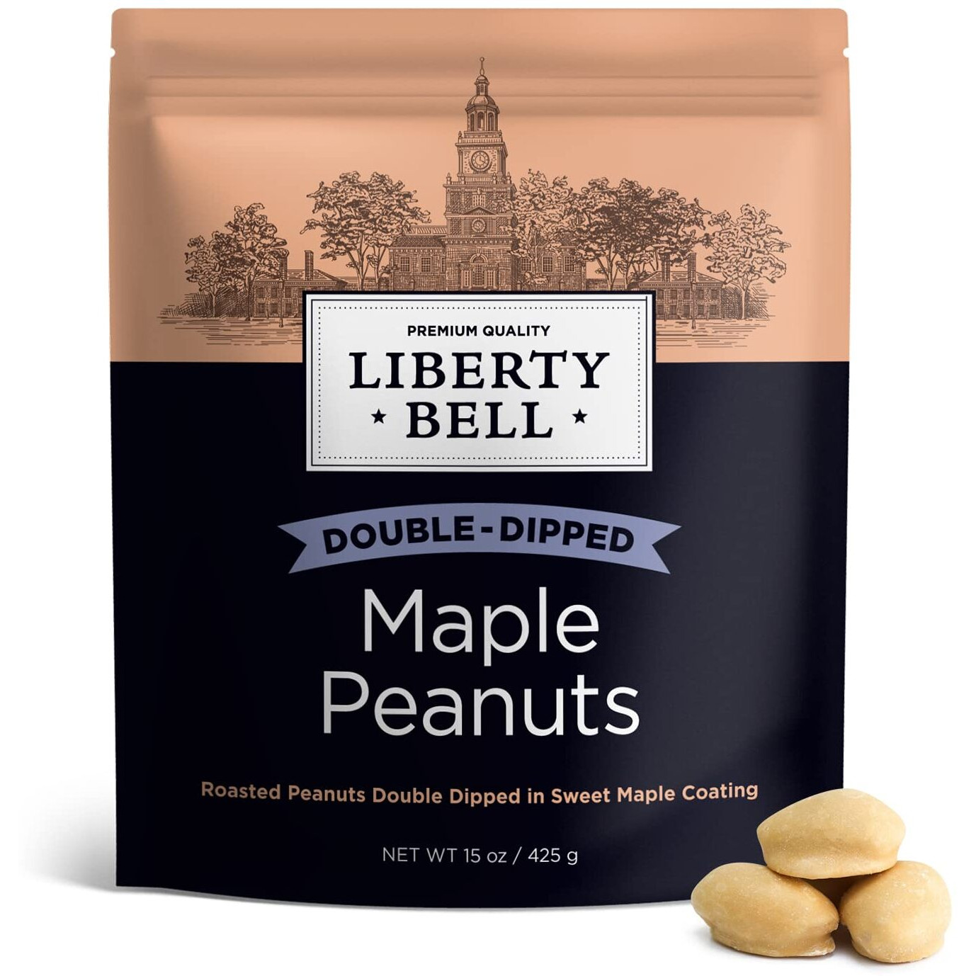 Liberty Bell Maple Nut Double Dipped Peanuts Candy, 15 Ounce Bag