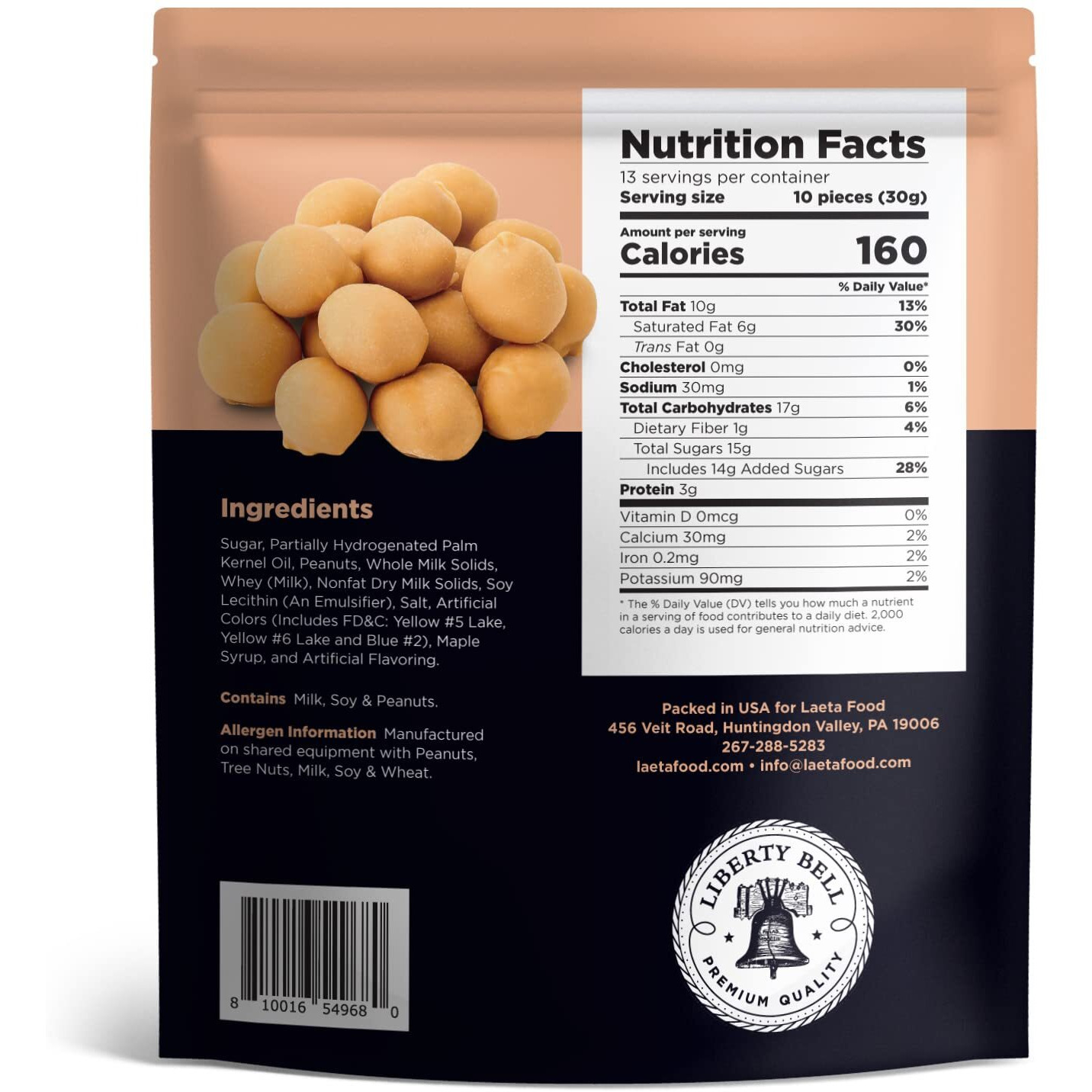 Liberty Bell Maple Nut Double Dipped Peanuts Candy, 15 Ounce Bag